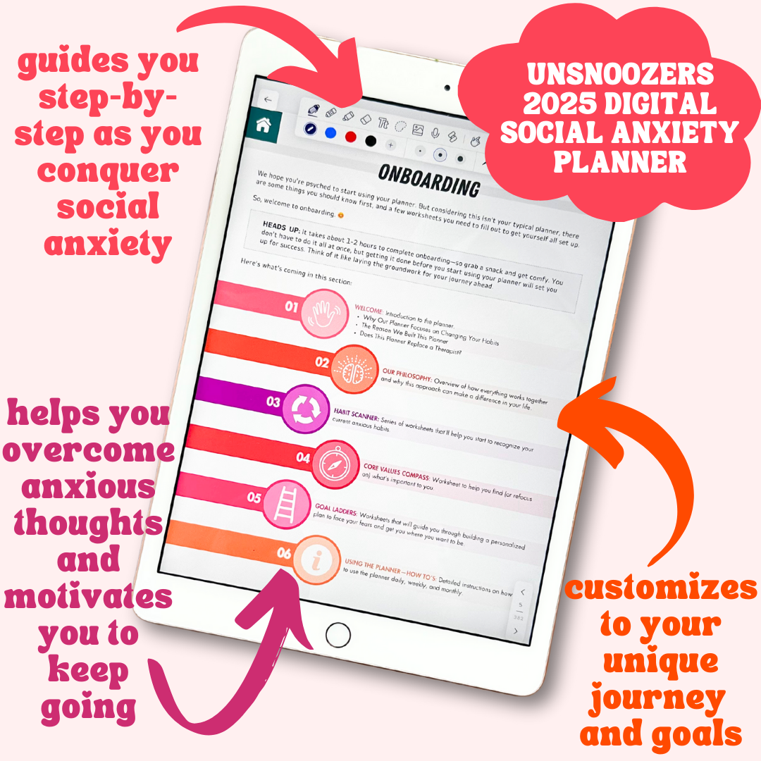 Graphic with Unsnoozers Planner and Benefits of Using It